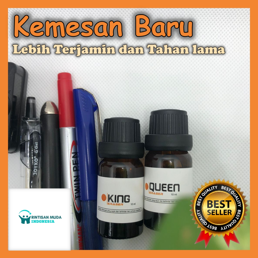 

KING ERASER CAIRAN PENGHAPUS TINTA PERMANEN, TWINPEN, PILOT, STANDAR, STEMPEL, TANDA TANGAN IJASAH