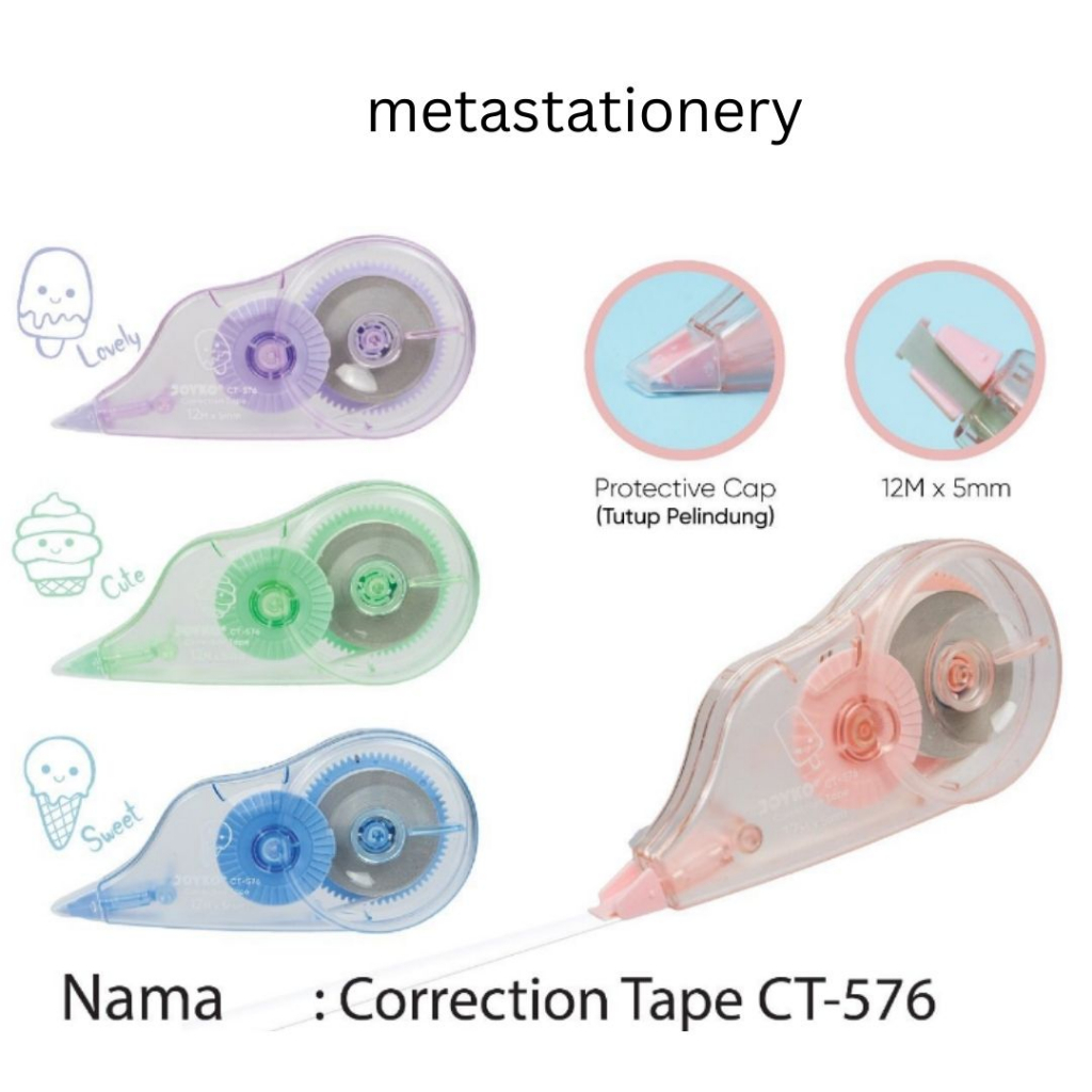 

Tipex Kertas / Correction Tape Joyko CT-576 Pastel