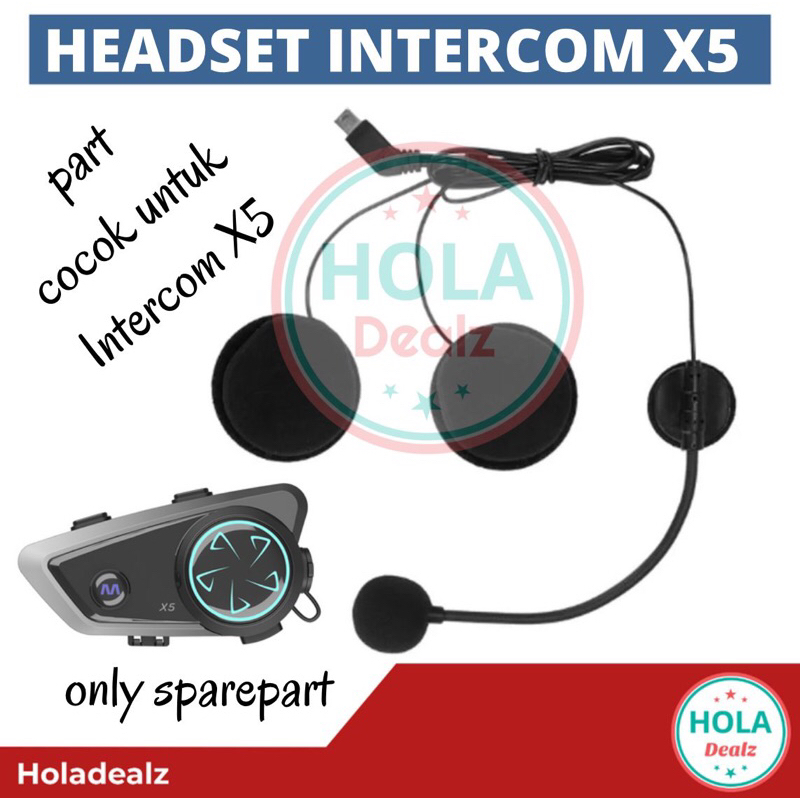 PART SPEAKER INTERCOM X5 HEADSET X5 BLUETOOTH HELM INTERCOM X3 ORIGINAL