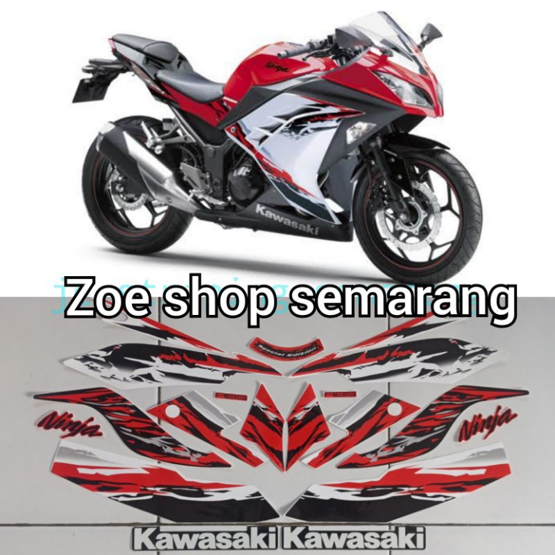 striping ninja 250 fi SE ABS merah putih