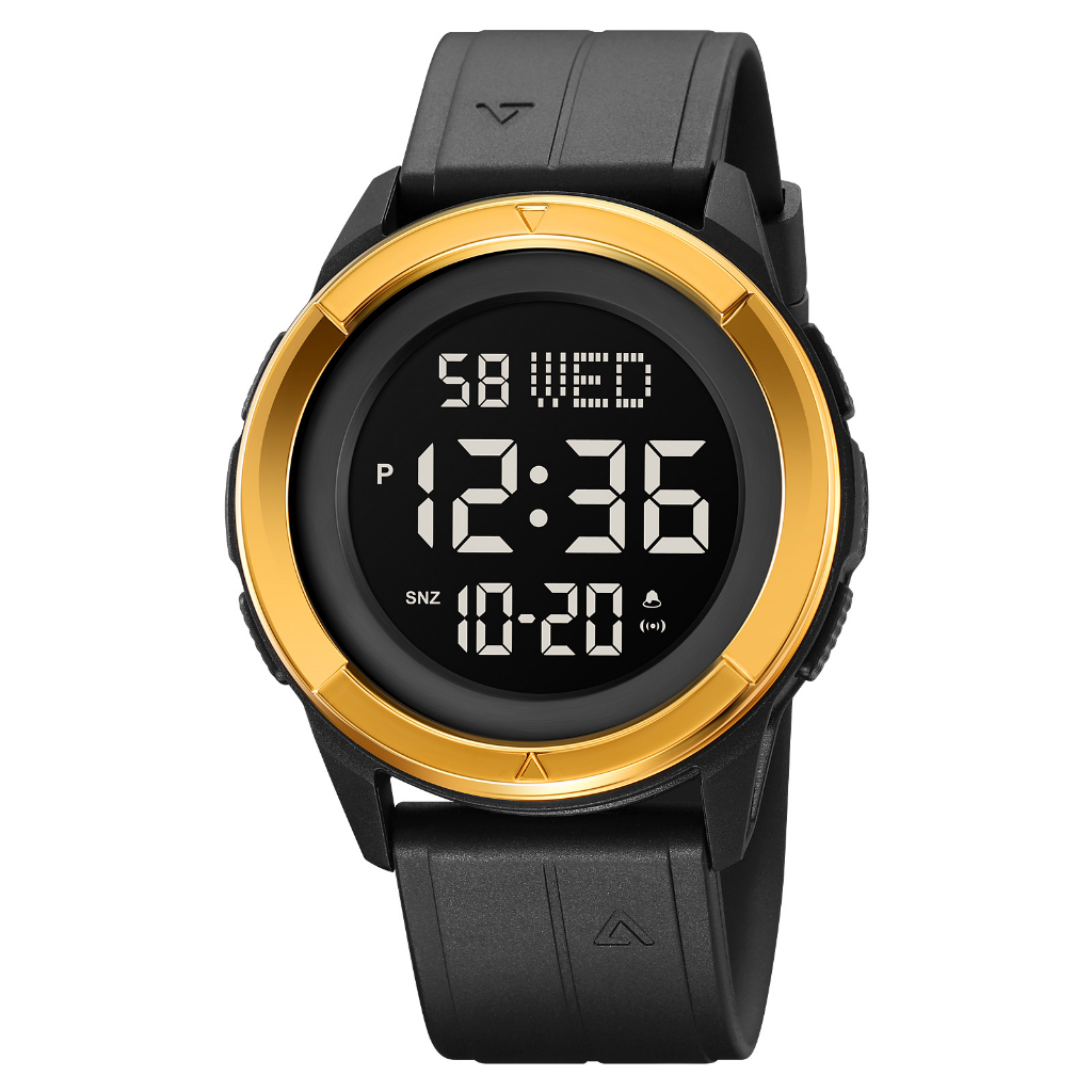 SKMEI 2047 Jam Tangan Pria Digital Sport Watch Anti Air 5 Bar MGOS-Gold Hitam