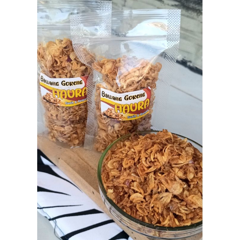 

bawang goreng gurih dan renyah no MSG kemasan 100gr