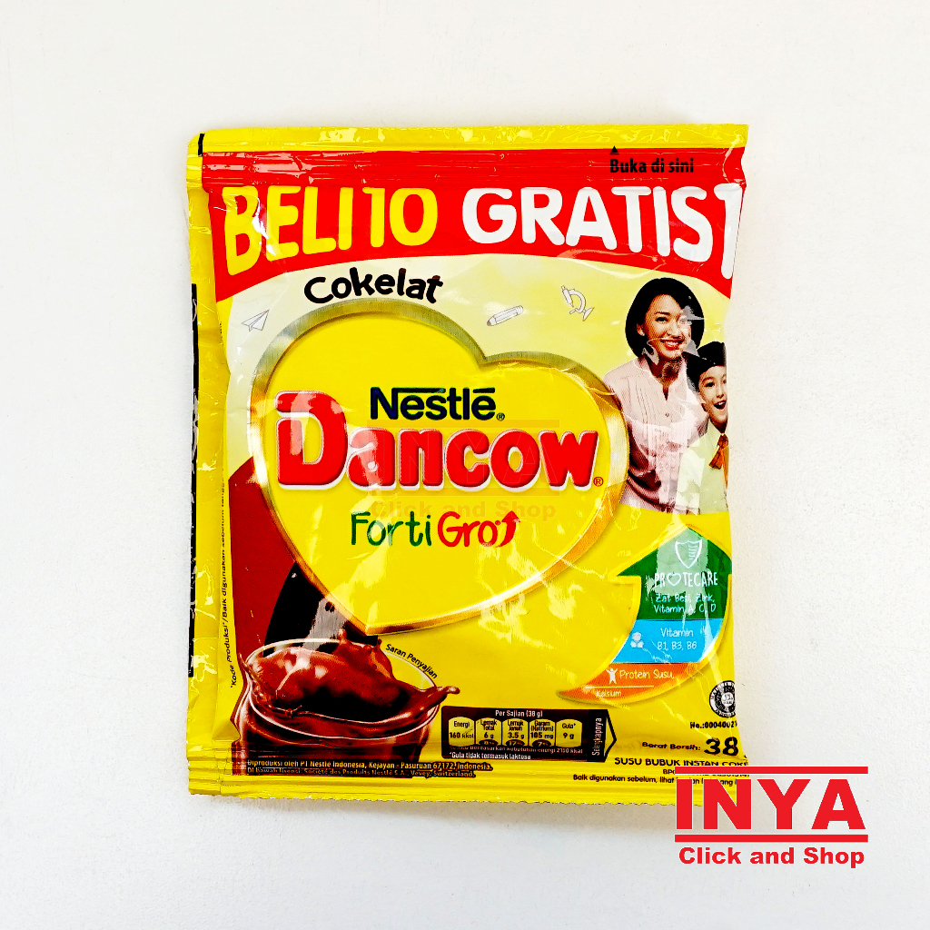 

Nestle Dancow FortiGro Cokelat 38gr Sachet - Susu Bubuk - Milk Powder