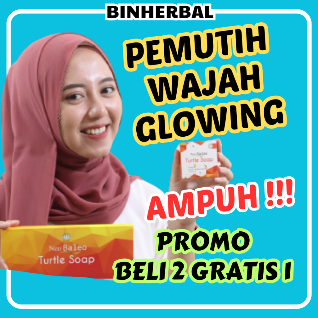 Sabun Pemutih Wajah Glowing BPOM Permanen Ampuh Neo Baleo Turtle Soap NBTS-1
