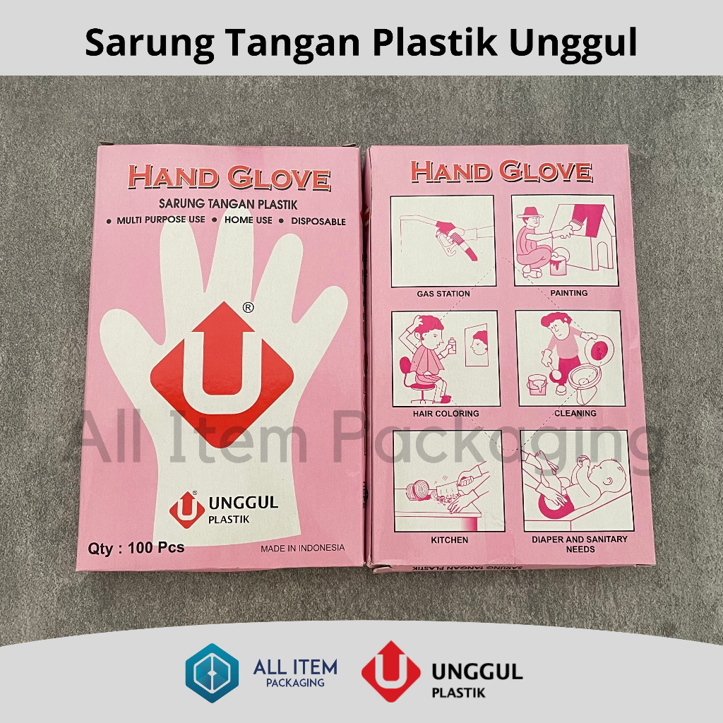 Sarung Tangan Plastik Unggul / Hand Glove @100 Pcs