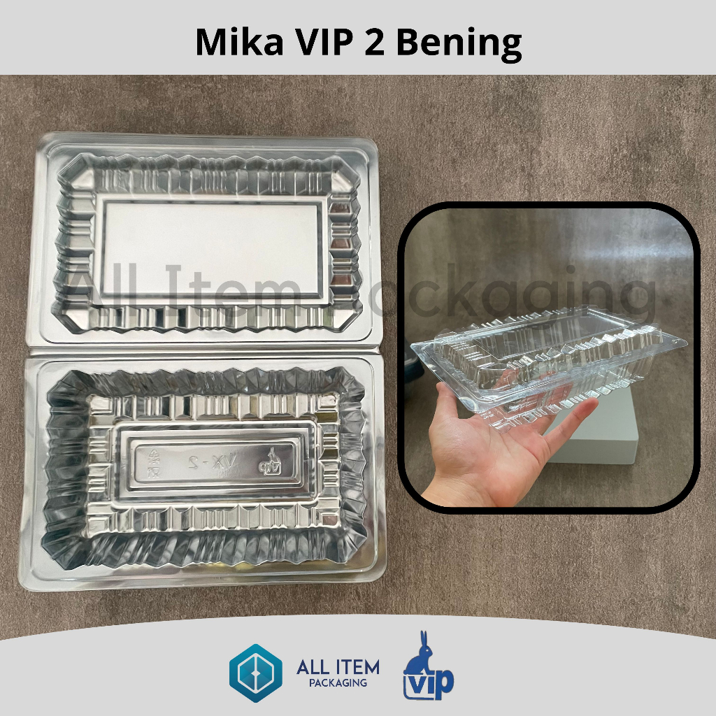 Mika Vip 2 / Mika Plastik Roti Donat Kue / Box Mika Makanan @50 Pcs