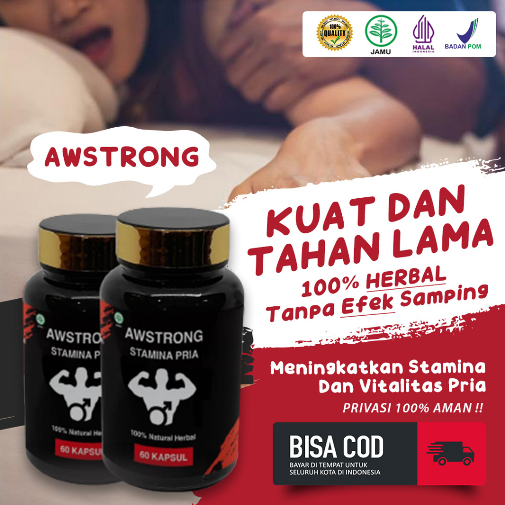 Terpercaya!! AWSTRONG / herbal Penambah Stamina Pria / MASA KINI TERBARU 100% ORIGINAL