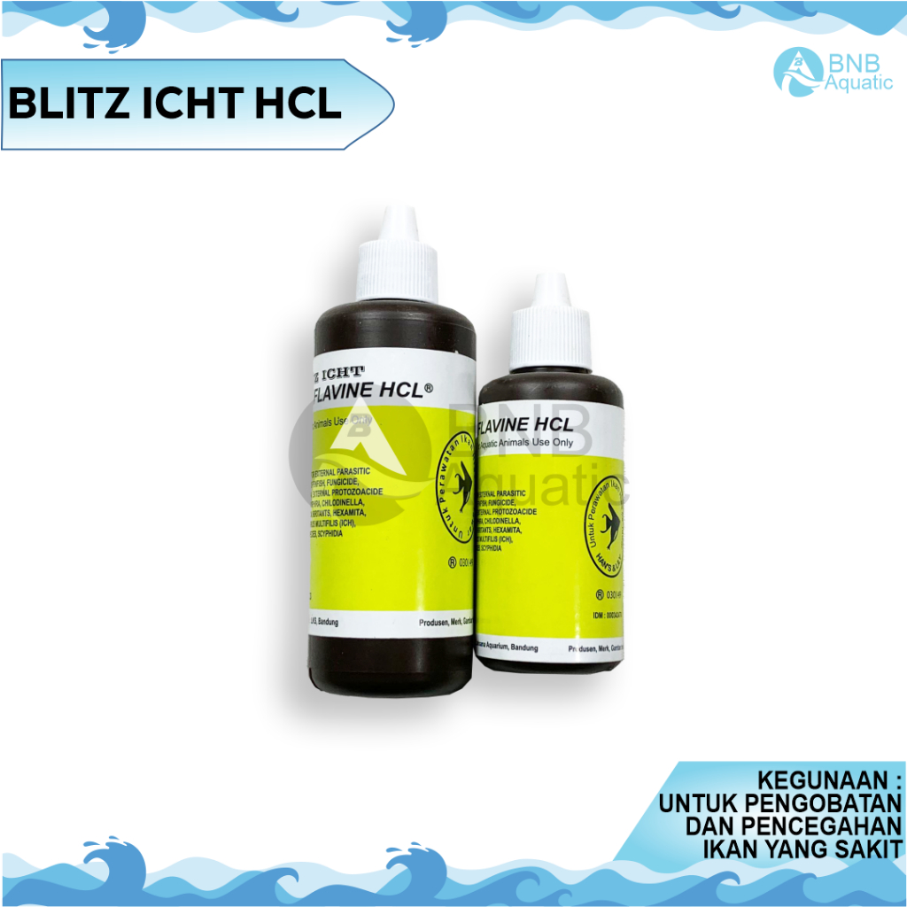 Blitz Icht Acriflavine Acri HCL 100ml Obat Kuning Ikan Hias Cupang