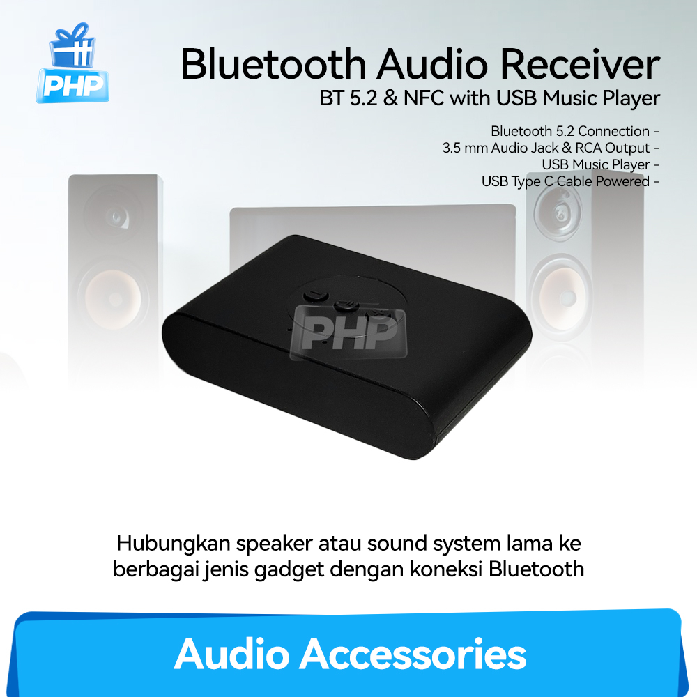 #PHP Bluetooth Audio Receiver / USB Music Player for Speaker & Car