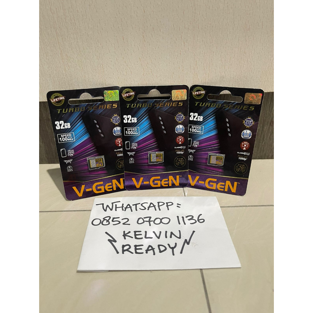 Memory Card Vgen 32gb Class 10 Micro SD 32 Gb Turbo MMC Kartu Memori V-Gen MicroSD Class10 V Gen Ori