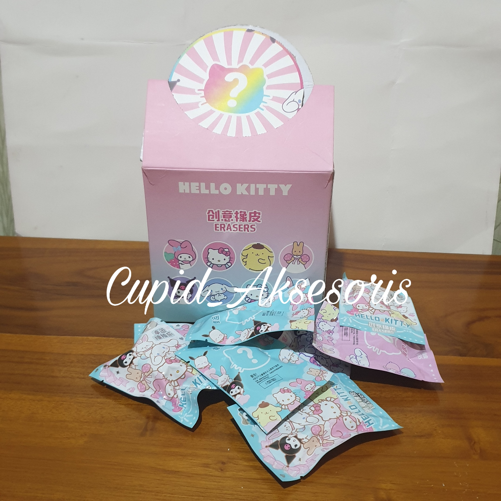

PENGHAPUS BLIND BOX KARET / ERASER PENSIL MISTERI BOX SANRIO KUROMI CINNAMONROLL