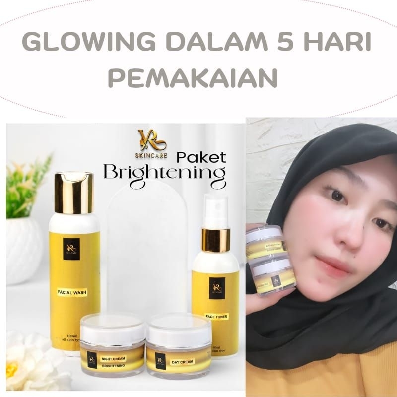 PAKET SKINCARE PEMUTIH WAJAH YR SKINCARE BPOM PUTIH CEPAT BIKIN GLOWING