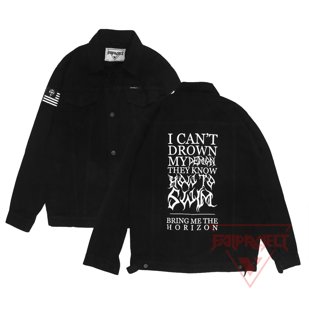 JAKET JEANS SABLON BMTH 010 KOLABORASI DENGAN BORDIR YANG MENGHASILKAN SUATU JAKET JEANS YANG CASUAL