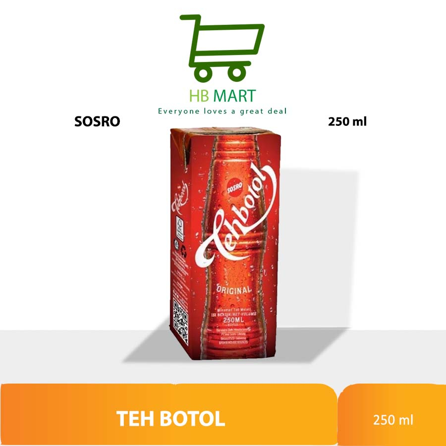 

MINUMAN TEH BOTOL SOSRO KOTAK ORIGINAL LESS SUGAR 250ML