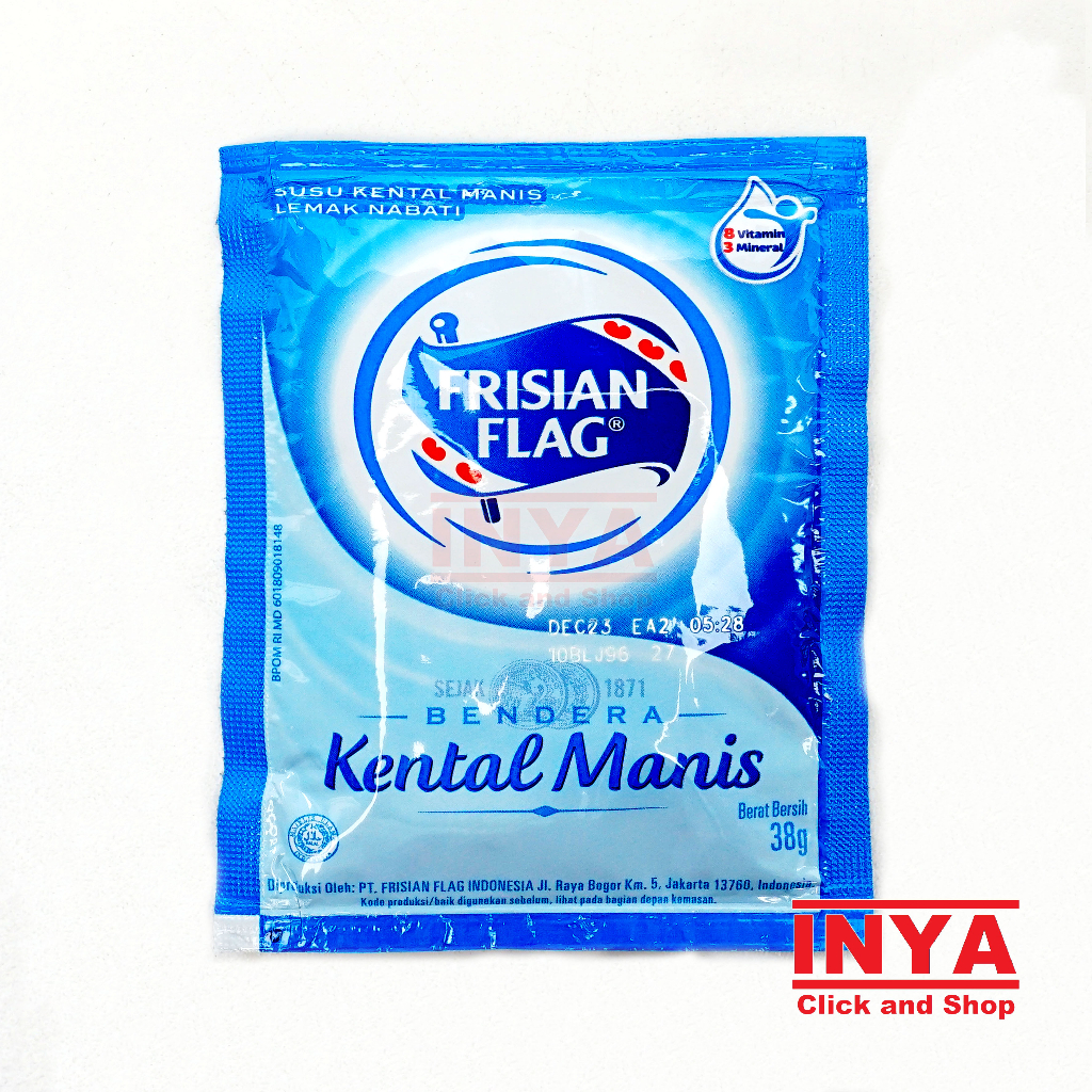 

Frisian Flag Susu Bendera Kental Manis 38gr Sachet - Condensed Milk