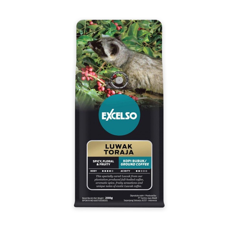 

Excelso luwak toraja 200gr (free cofee press)