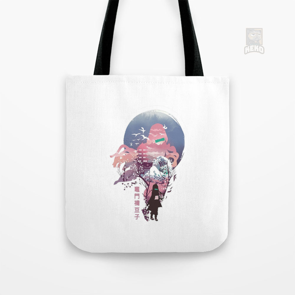 Nezuko Demon Slayer Fantasy Anime Awesome Arts Tote Bag Kanvas
