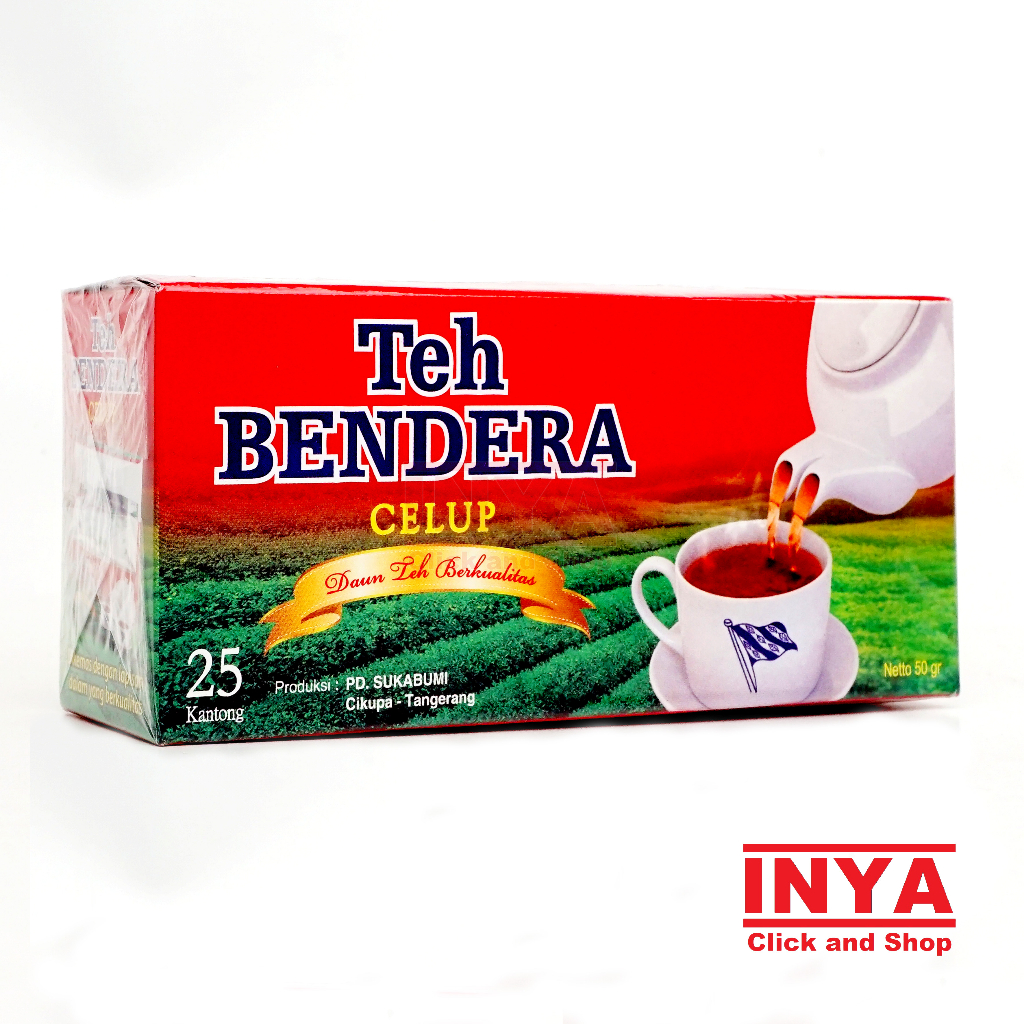 

Teh Bendera Celup Daun Teh Berkualitas 50g 25 Kantong BOX - Teh Celup - Tea