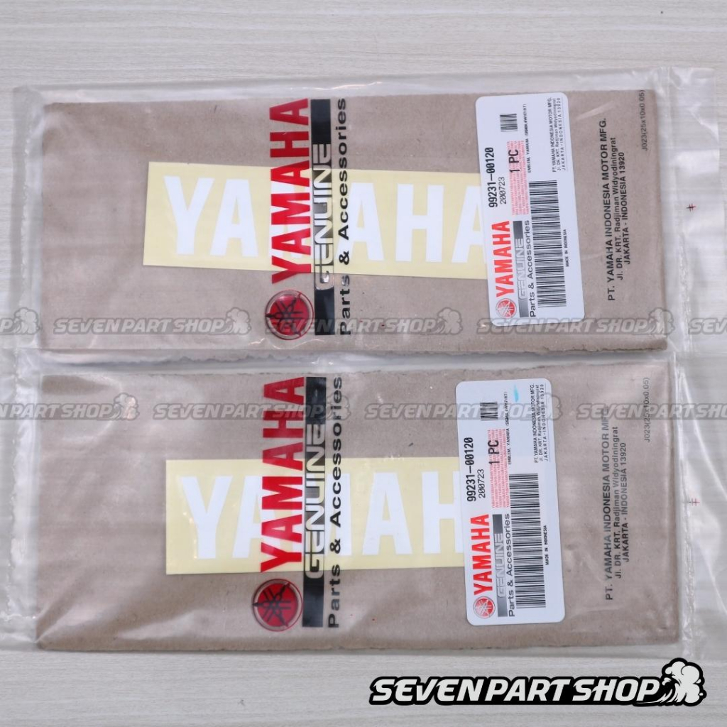 Emblem Sticker Striping Cover Spakbor Depan Putih Original Yamaha F1ZR F1Z Force 1 Sigma 99231-00120