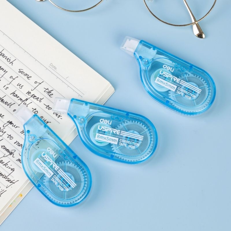 

Deli Correction Tape / Tip X Kertas 55mm*6m Isi 1pc Desain Ergonomis Praktis EH08-BX