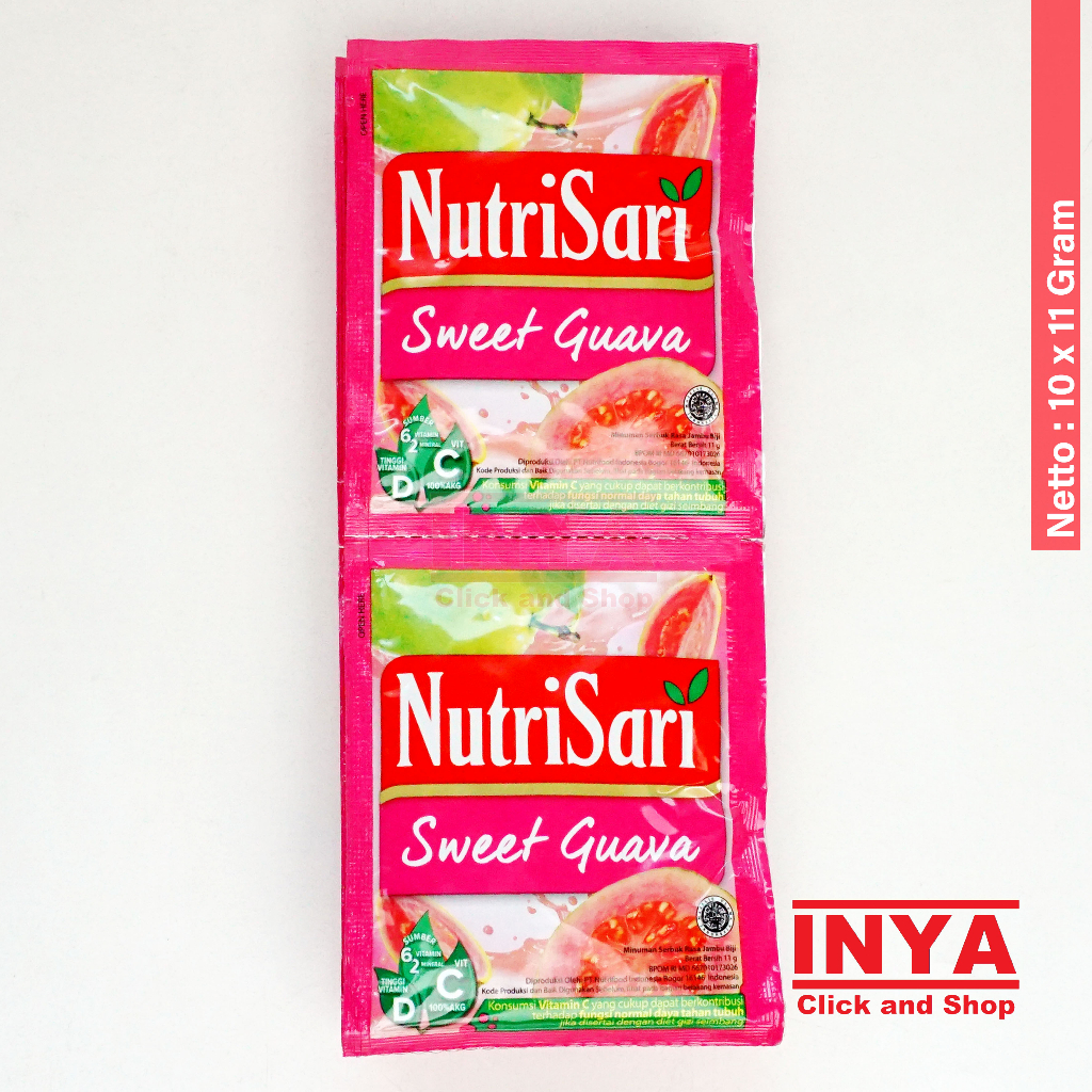 

NutriSari Sweet Guava 10x11gr Renceng - Minuman Serbuk - Instant Powder Drink
