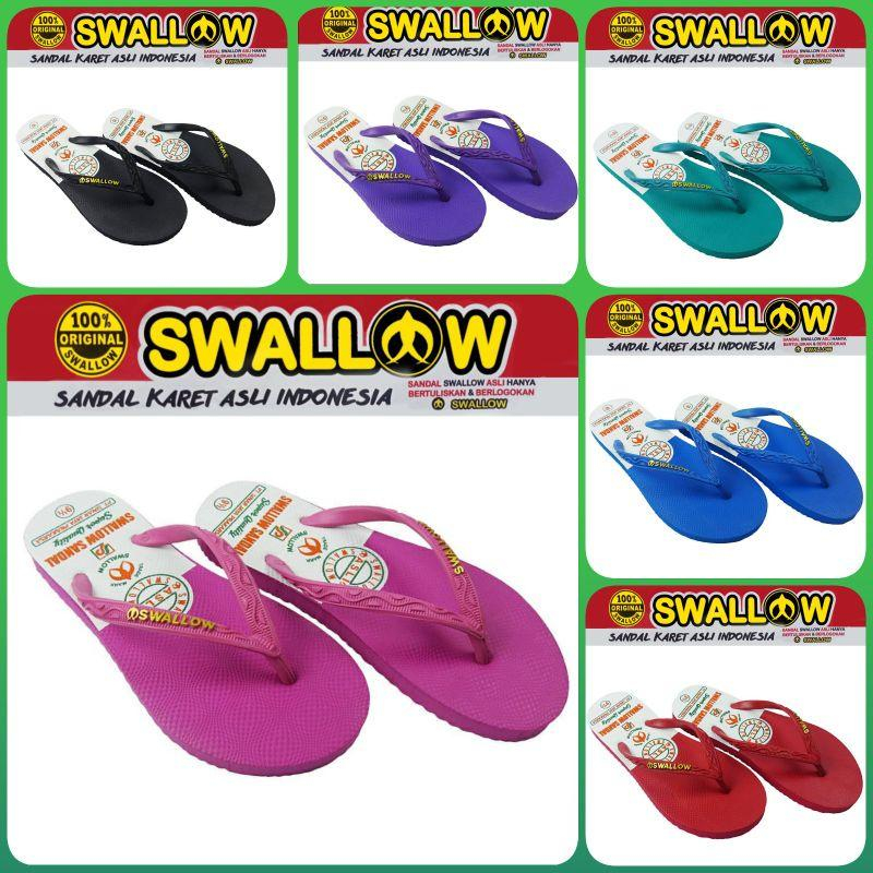 SWALLOW RETRO LADIES (ISI 1/2 LUSIN) GROSIR SANDAL JEPIT WANITA TERKINI