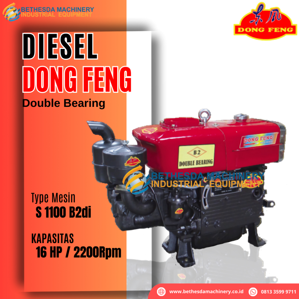 Mesin Penggerak DONG FENG S 1100B2-di Diesel Dongfeng 16HP 16 PK