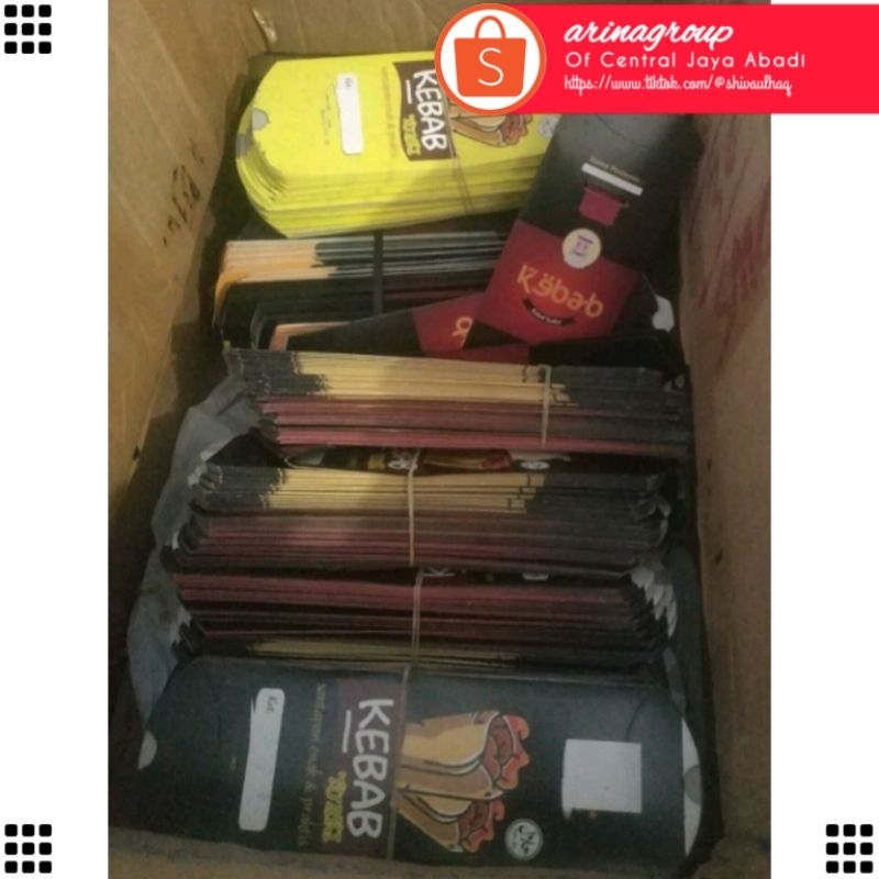 

100 LEMBAR KERTAS KEBAB TARIKAN BAHAN IVORI PUTIH UKURAN 24 × 9,2 CM HIGH QUALITY TEBAL PRODUK TERBARU | KOTAK KEBAB IVORI PUTIH KEKINIAN | DUS KEBAB VIRAL TIKTOK | KEMASAN KEBAB | BOX KEBAB 100 PCS MURAH | CENTRAL JAYA ABADI | ARINA SHIVA GROUP 6266