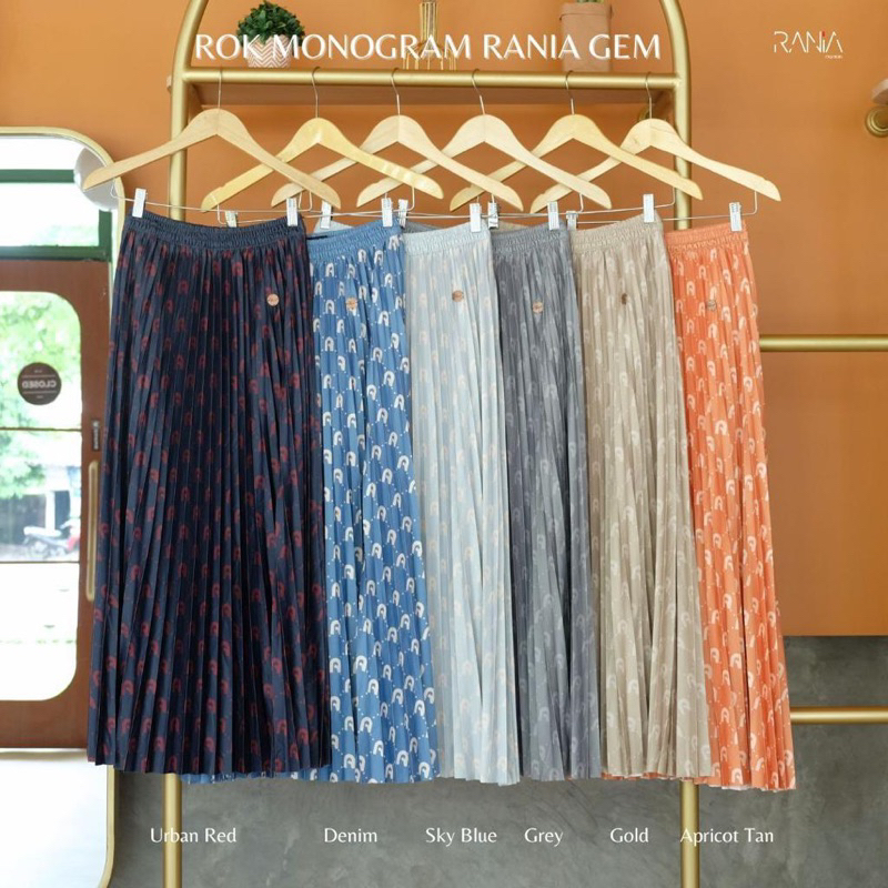 Rok plisket premium / rok monogram rania