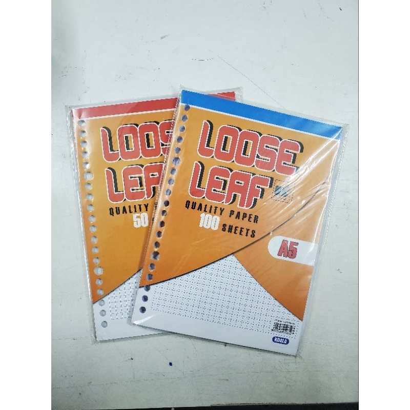 

Loose leaf A5 kotak kecil/kotak MTK