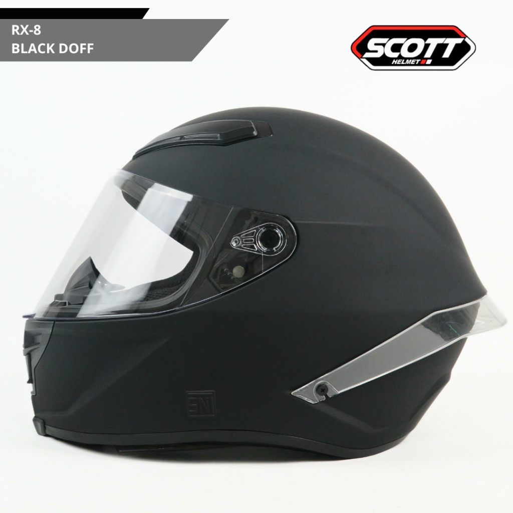 Scott - Helm Full Face Dewasa RX-8 SNI / Black Doff