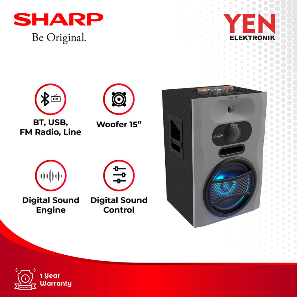 Sharp Audio dan Speaker CBOX-PROX15UBB Pro X Series Grey 110 Watt