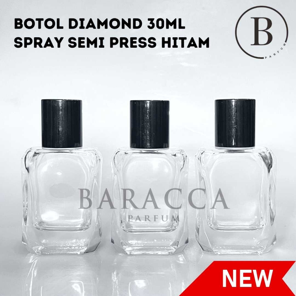 Botol Parfum Diamond 30ML Semi Press - Botol Parfum Kosong Diamond 30ML - Botol Parfum 30ML
