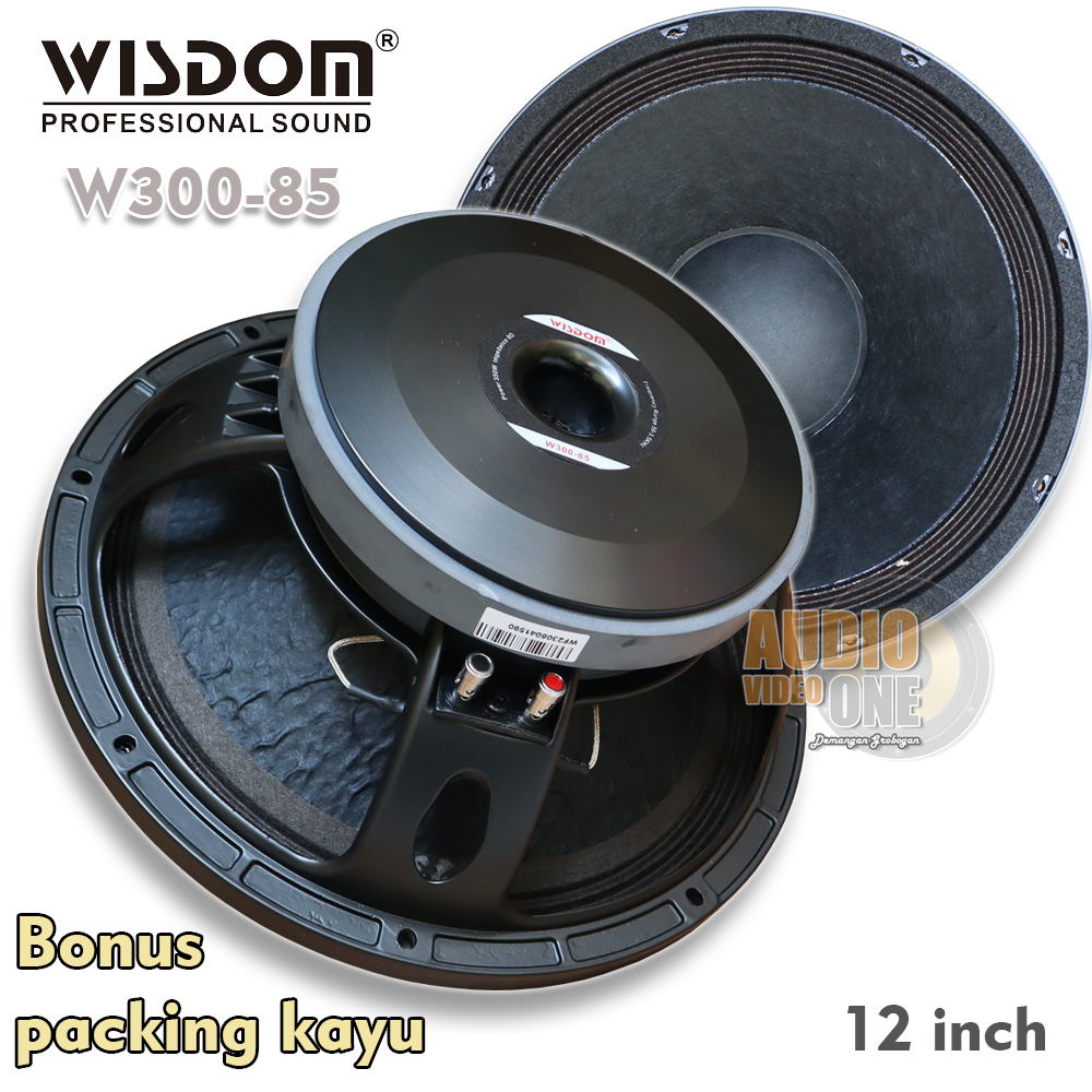 Speaker Wisdom 12 Inch W300-85 Spul 3 Inch Original Bonus Packing Kayu