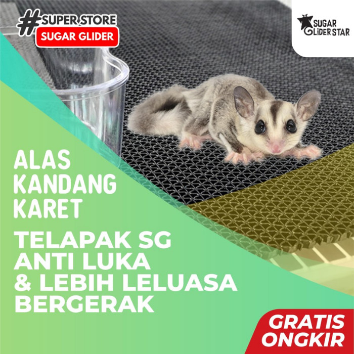 SUGAR GLIDER STAR Alas Kandang Karet Tatakan Hewan Sugar Glider