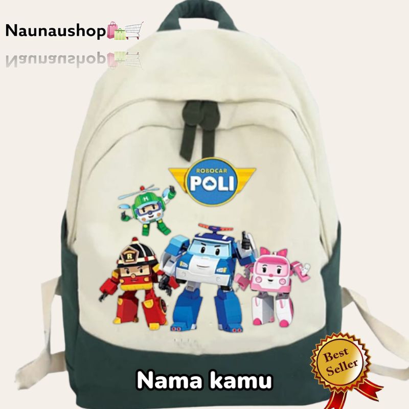 TAS RANSEL ANAK MOTIF ROBOT POLI / ROBOT CAR