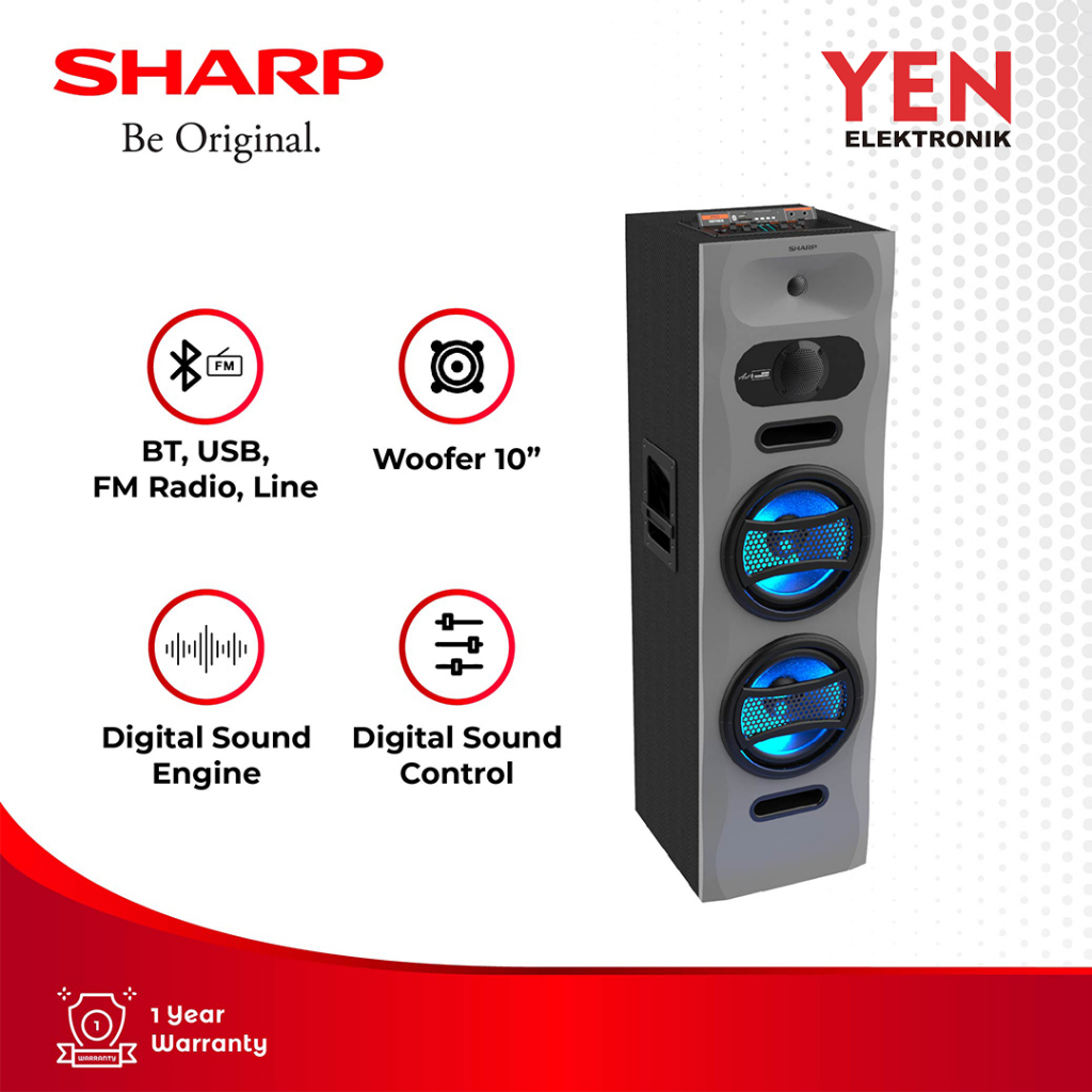 Sharp Audio dan Speaker CBOX-PROX20UBB Pro X Series Grey 220 Watt