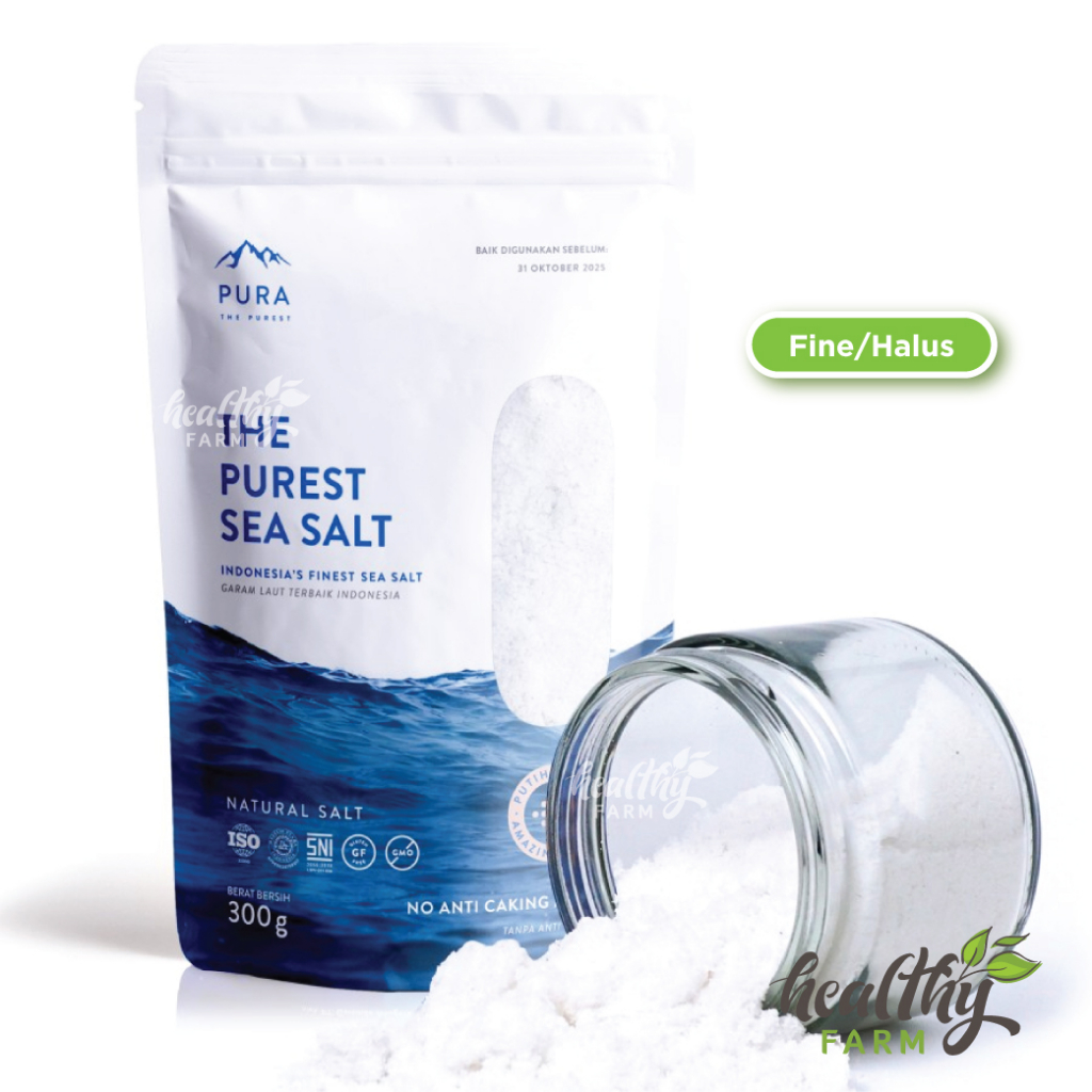 

PURA Purest Sea Salt Fine Coarse / Garam Laut Organik Murni Natural