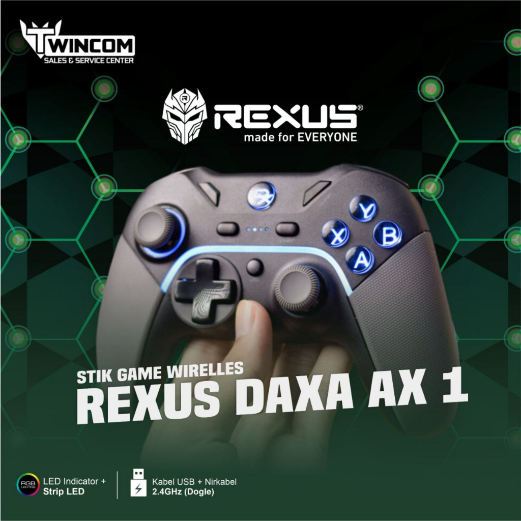 Rexus Gamepad Daxa Asteria AX1 - Black White