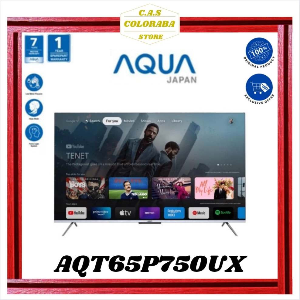 TV AQUA JAPAN AQT65P750UX ANDROID TV 65 INCH UHD AQT65P TV AQUA 65"