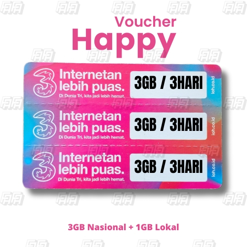 Voucher TRI Happy 3GB 3Hari