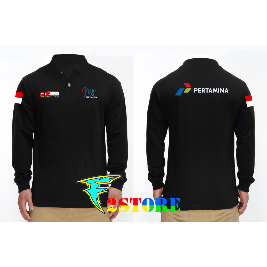 Baju Kerah Model KAOS KERAH PERTAMINA - MY PERTAMINA LOGO DEPAN DAN BELAKANG