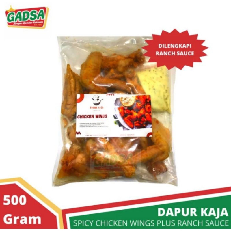 

Spicy Chicken Wings 500 gram Spicy Wings plus Saus