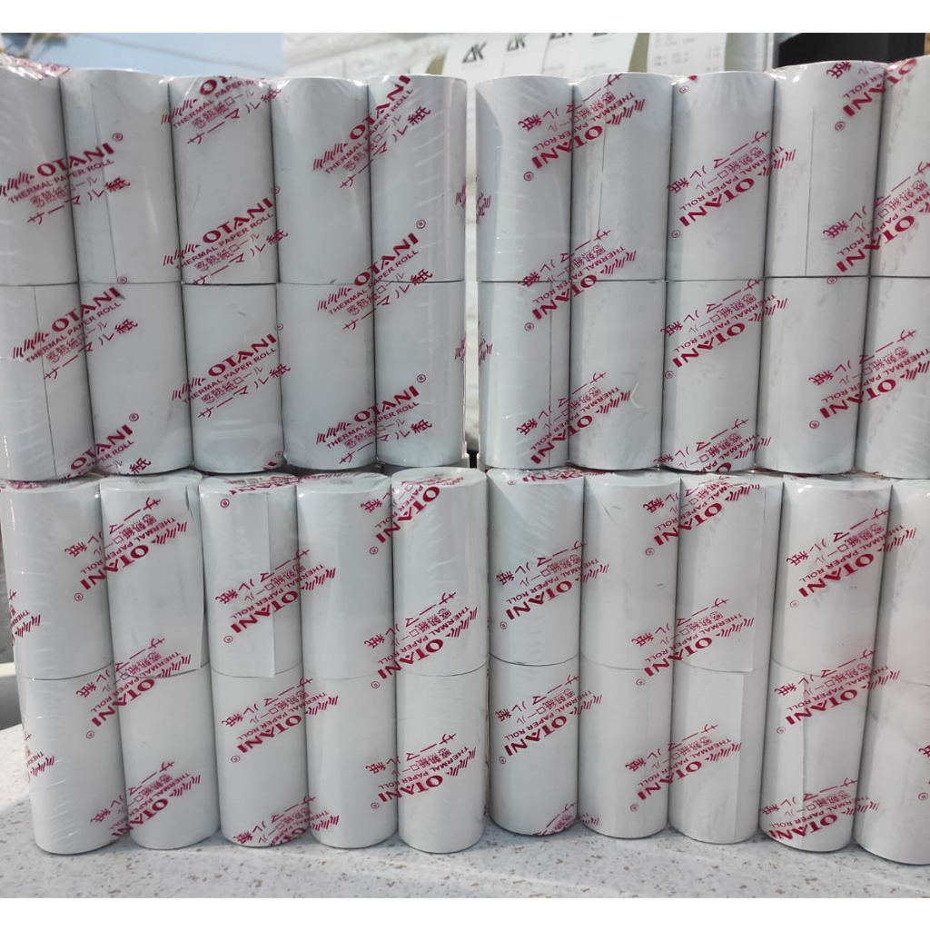 

(1ROLL) KERTAS STRUK OTANI 57 x 30 MM/KERTAS THERMAL HASIL HITAM JELAS