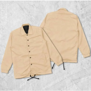 Jaket Coach Windbreaker Polos Cream Pria