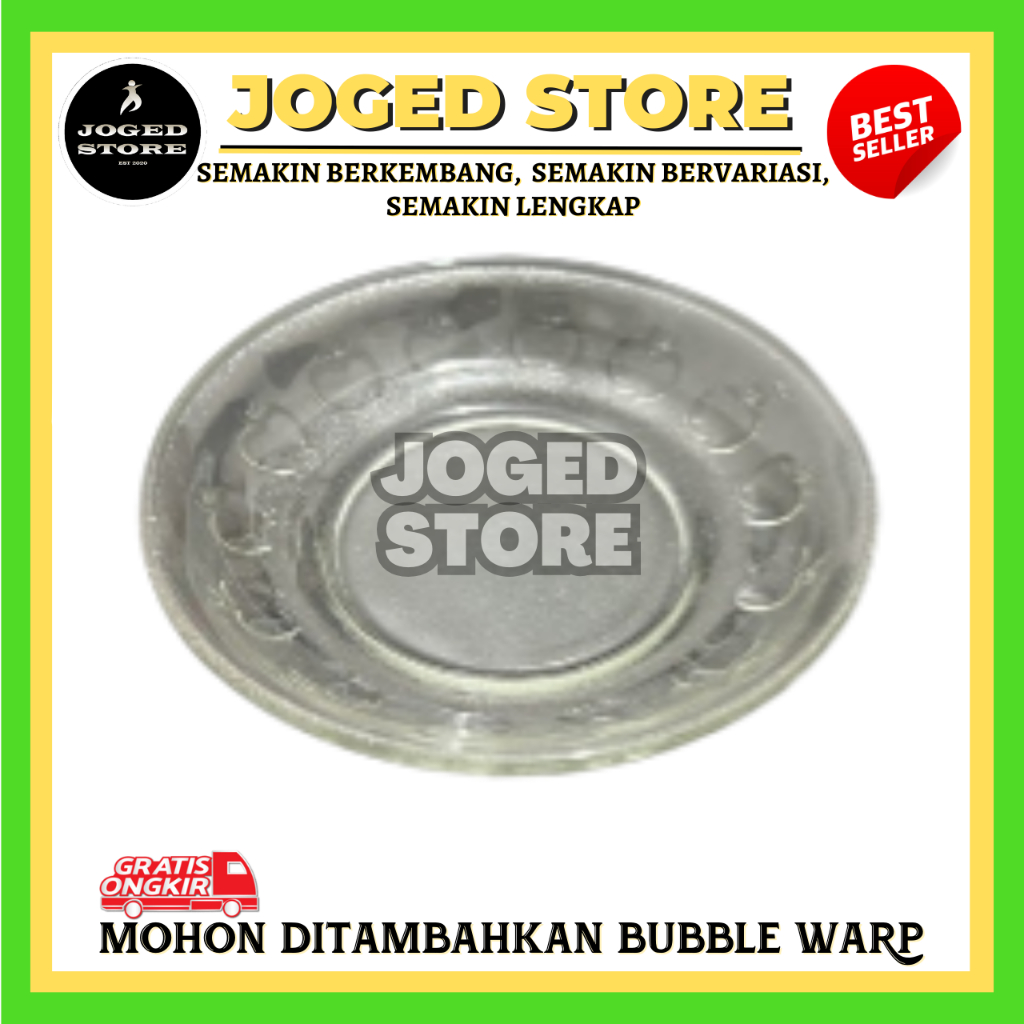 LEPEK KEDAUNG APEL 6 PCS | LEPEK APEL GELAS 1 SET | LEPEK KACA APEL | LEPEK DIAMETER 14 CM | LEPEK