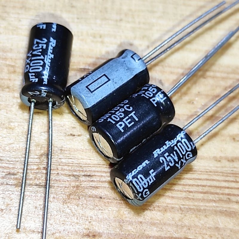 Elco 100uf / 25V Rubycon YXG 6 x 11 Original Elko Kapasitor Audio 100mfd 100 uf 100u alternatif nich