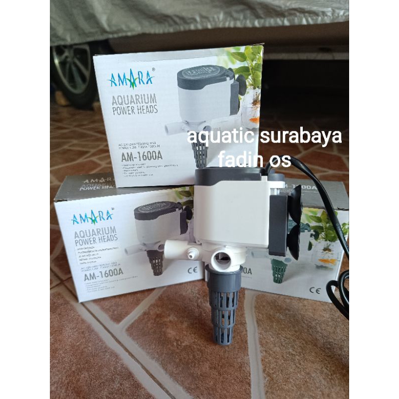 POMPA AQUARIUM AMARA AM 1600 POMPA POWER HEAD OUTPUT 1300 L/H