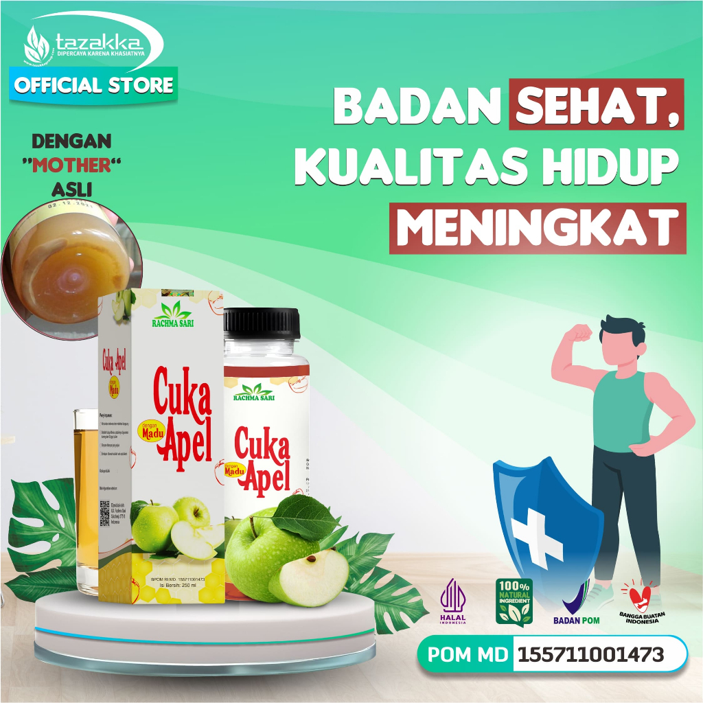 

Sari Cuka Apel Original Murni Plus Madu Rachma Sari Minuman Kesehatan Herbal Organic Apple Cider Vinegar With Mother
