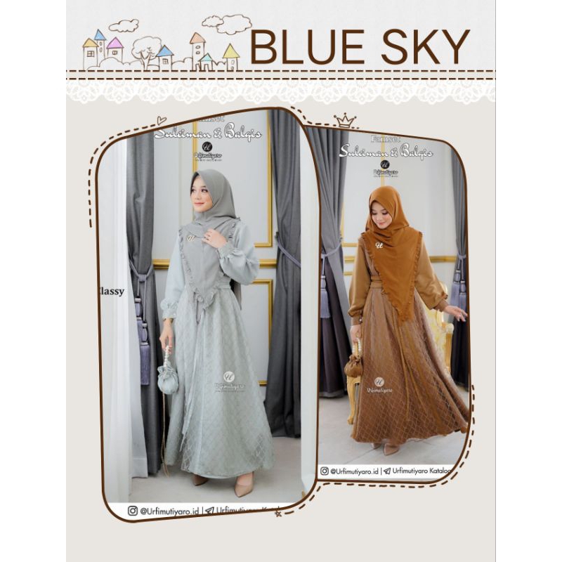 URFIMUTIYARO-BALQIS DRESS CLASSY-GAMIS BRUKAT DEWASA